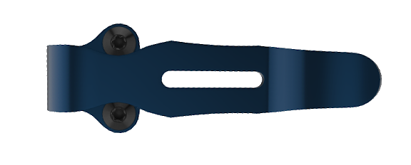 Blue PVD 535 Deep Carry Pocket Clip - Side View | Benchmade Knife Co.