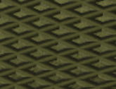 Olive green geometric diamond patterned textile fabric swatch, CSTM Left Handle component.