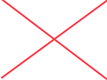 Red placeholder graphic with diagonal lines