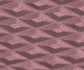 Dusty rose geometric chevron patterned CSTM right handle component, close-up view.