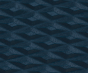 Dark blue geometric patterned CSTM left handle component with repeating diamond and cube motifs.