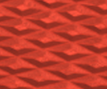 Red geometric diamond-patterned textile swatch for custom right-hand door handle component.