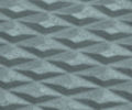 Textured grey geometric diamond patterned CSTM right handle component with 3D embossed surface.