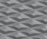 Custom left handle component with repeating geometric diamond pattern in gray tones, shown in close-up view.
