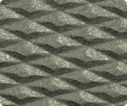 CSTM Left Handle component with textured, wavy grey pattern and metallic finish.