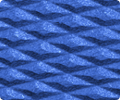Blue textured swatch with dark wavy diagonal lines, labeled as CSTM left handle component.