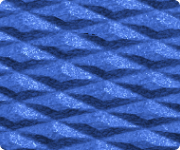 Blue textured swatch with dark wavy diagonal lines, labeled as CSTM left handle component.