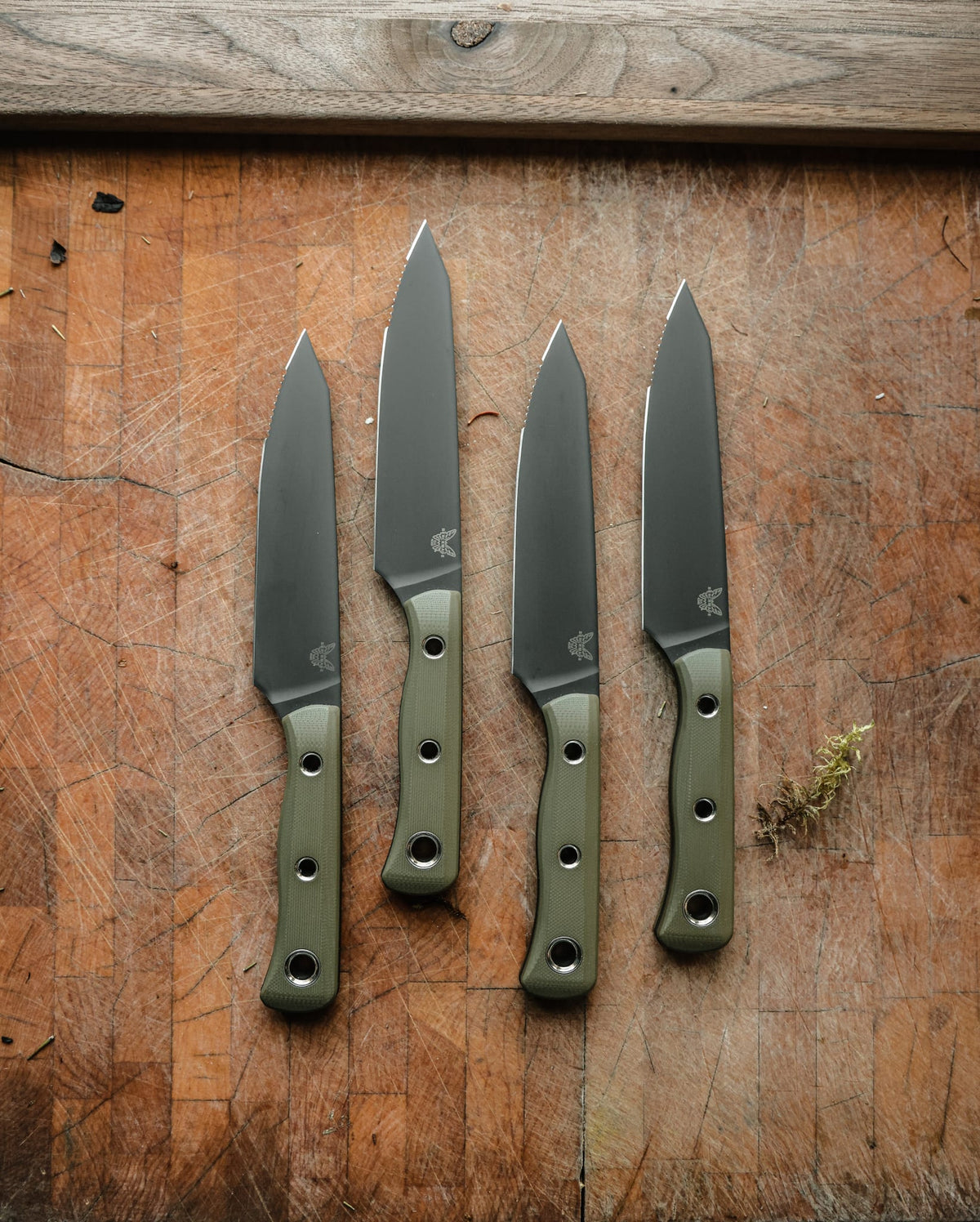 Custom Table Knife Set - On Cutting Board Display | Benchmade Knife Co.