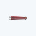 Necron™ Lava Flow Red front view closed butterfly knife | Benchmade Knife Co.