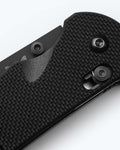 Benchmade Triage® Black G10 Handle Detail - Textured Grip Close-up | Benchmade Knife Co.