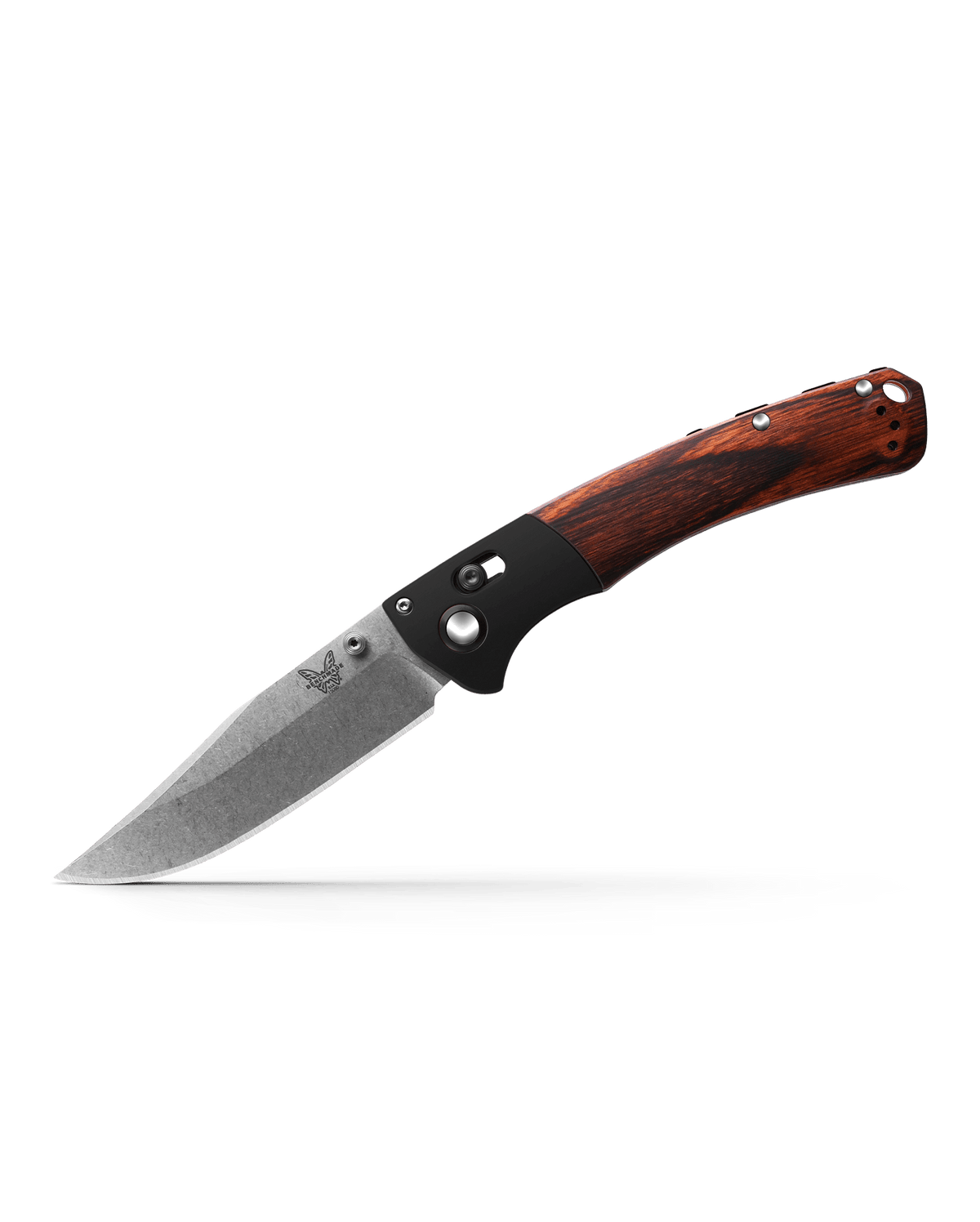 Wood Custom Mini Crooked River Knife - Exploded View | Benchmade Knife Co.