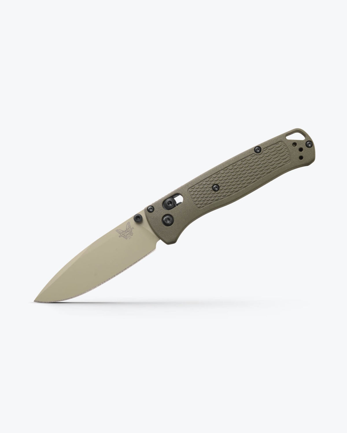 Bugout® Dark Olive Grivory - Angled Profile Open | Benchmade Knife Co.