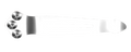 Silver metal CSTM clip with three circular indentations on one end and a tapered, rounded tip on the other.